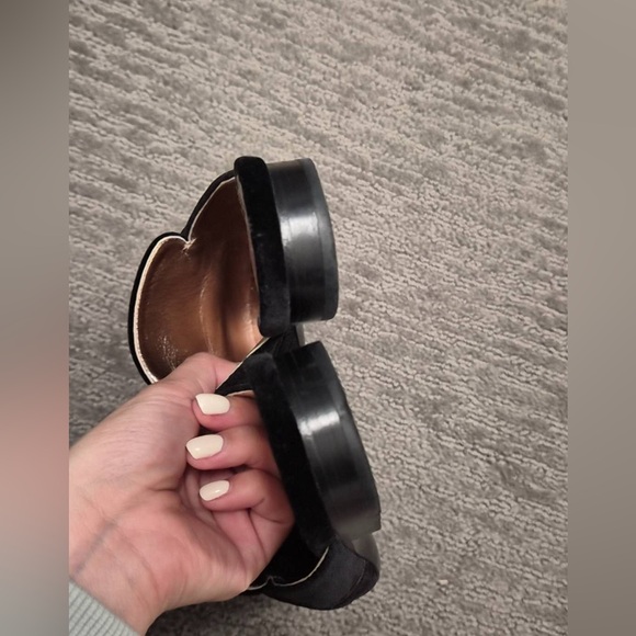 Hermes Black Sandals with Gold Buckle